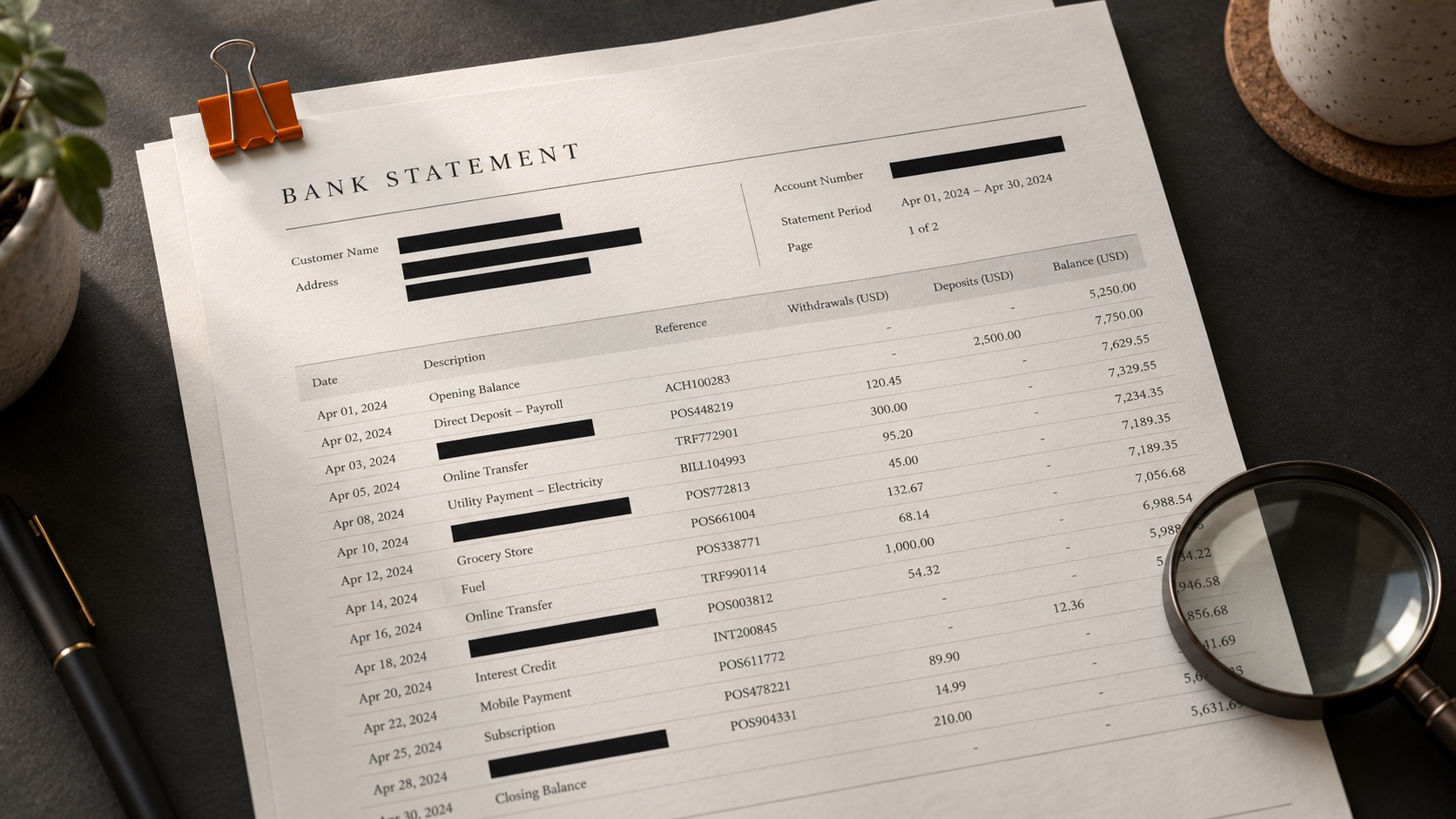 How to Redact a Bank Statement: What to Hide and How to Check It how to redact a bank statement cover image